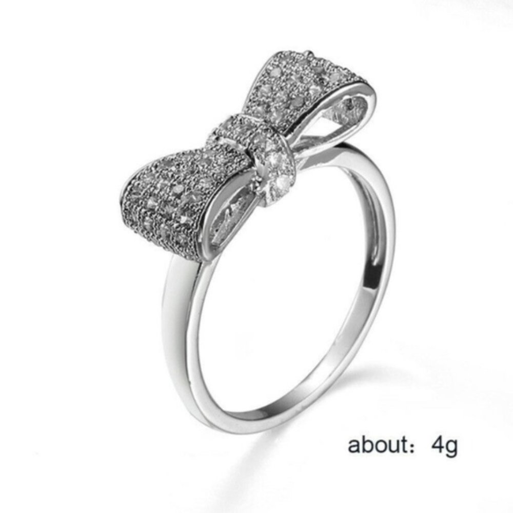 925 Silver White Sapphire Ring New - Picture 5 of 5